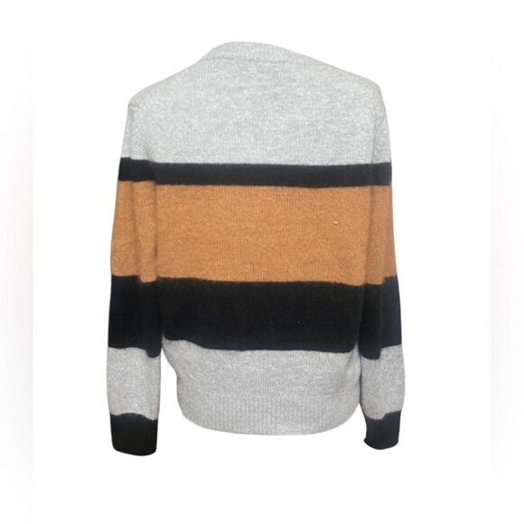 360 Sweater Women’s Wool Raccoon Yarn Crew Neck Sweater XS Colorblock - Picture 3 of 5